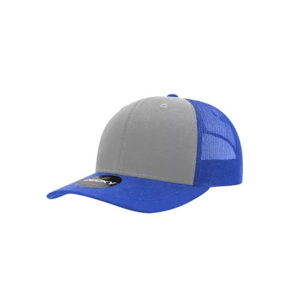 Decky 6 Panel Mid Profile Structured Cotton Blend Trucker