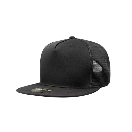 Decky 5 Panel High Profile Structured Cotton Blend Trucker