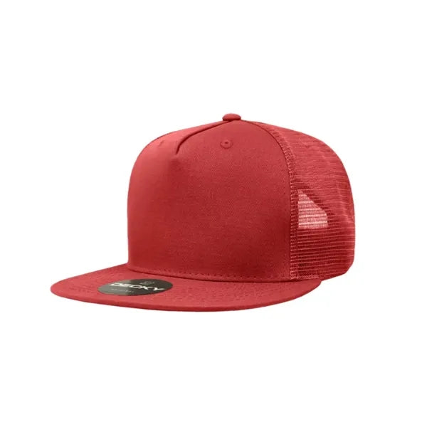 Decky 5 Panel High Profile Structured Cotton Blend Trucker