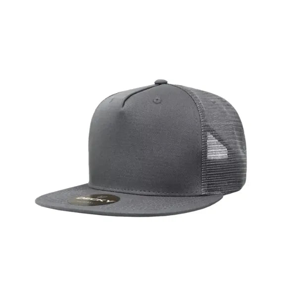Decky 5 Panel High Profile Structured Cotton Blend Trucker