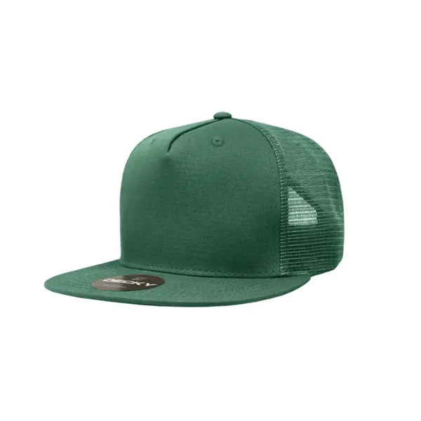 Decky 5 Panel High Profile Structured Cotton Blend Trucker
