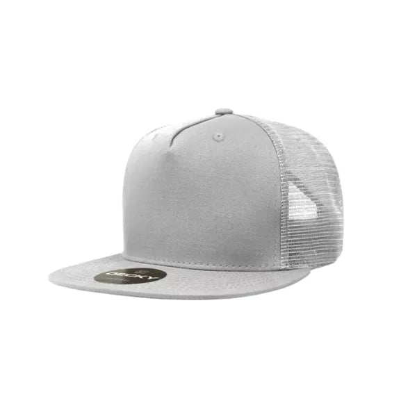 Decky 5 Panel High Profile Structured Cotton Blend Trucker