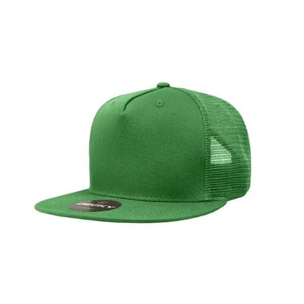 Decky 5 Panel High Profile Structured Cotton Blend Trucker