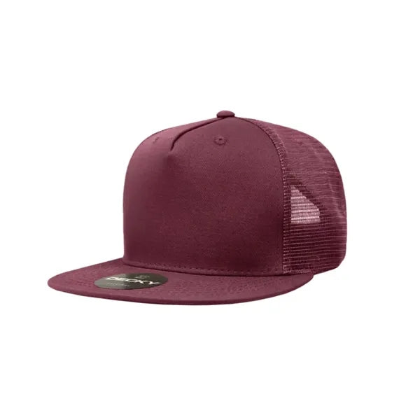 Decky 5 Panel High Profile Structured Cotton Blend Trucker