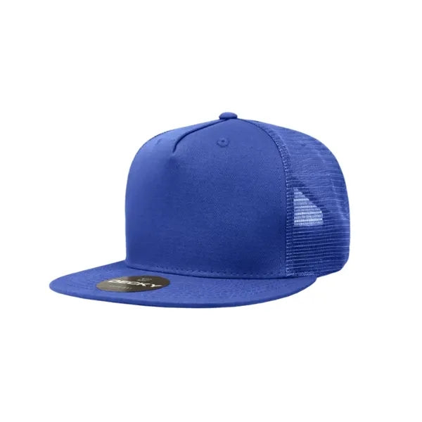 Decky 5 Panel High Profile Structured Cotton Blend Trucker