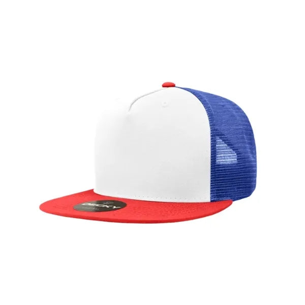 Decky 5 Panel High Profile Structured Cotton Blend Trucker