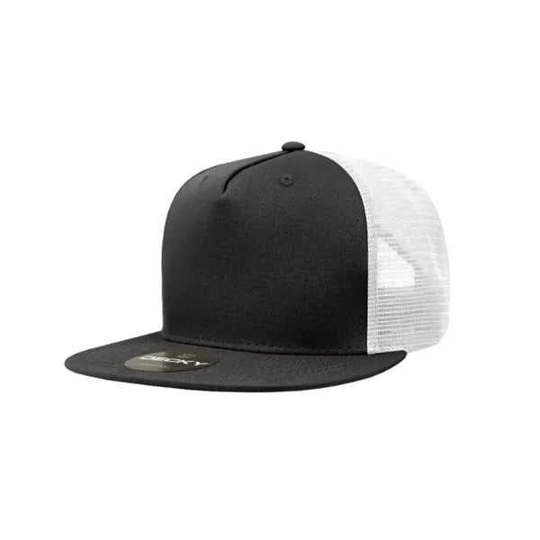 Decky 5 Panel High Profile Structured Cotton Blend Trucker
