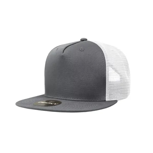 Decky 5 Panel High Profile Structured Cotton Blend Trucker