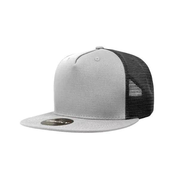 Decky 5 Panel High Profile Structured Cotton Blend Trucker