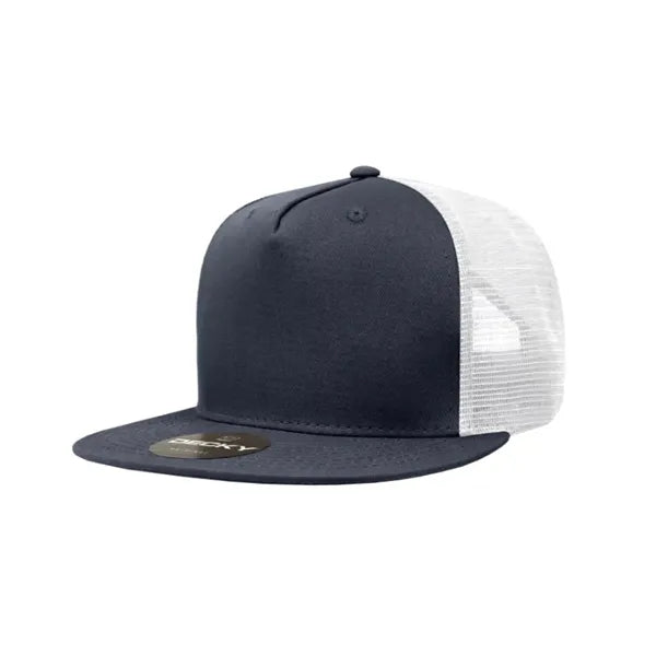 Decky 5 Panel High Profile Structured Cotton Blend Trucker