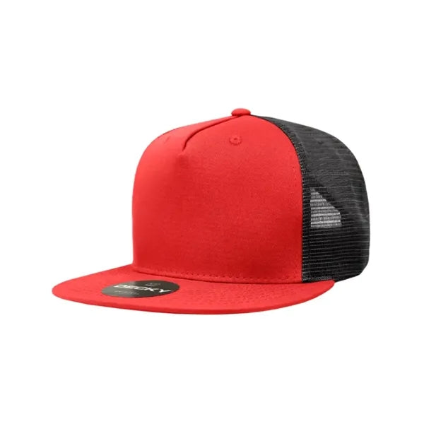 Decky 5 Panel High Profile Structured Cotton Blend Trucker