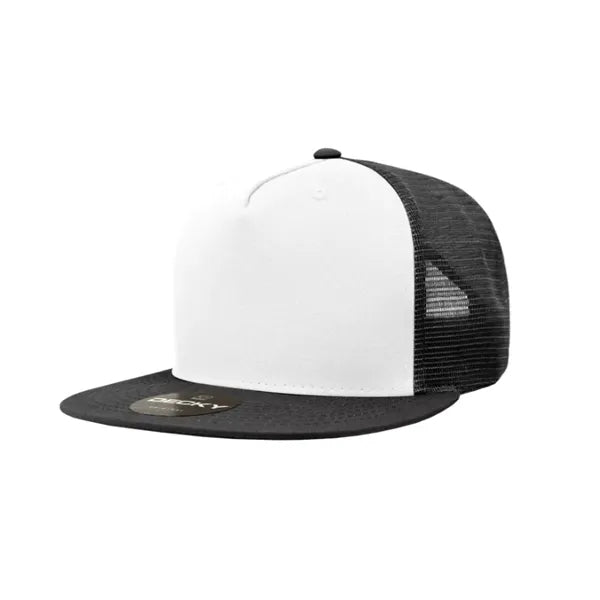 Decky 5 Panel High Profile Structured Cotton Blend Trucker
