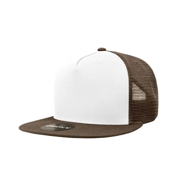 Decky 5 Panel High Profile Structured Cotton Blend Trucker