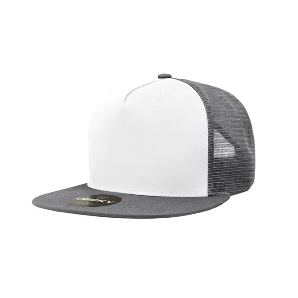 Decky 5 Panel High Profile Structured Cotton Blend Trucker