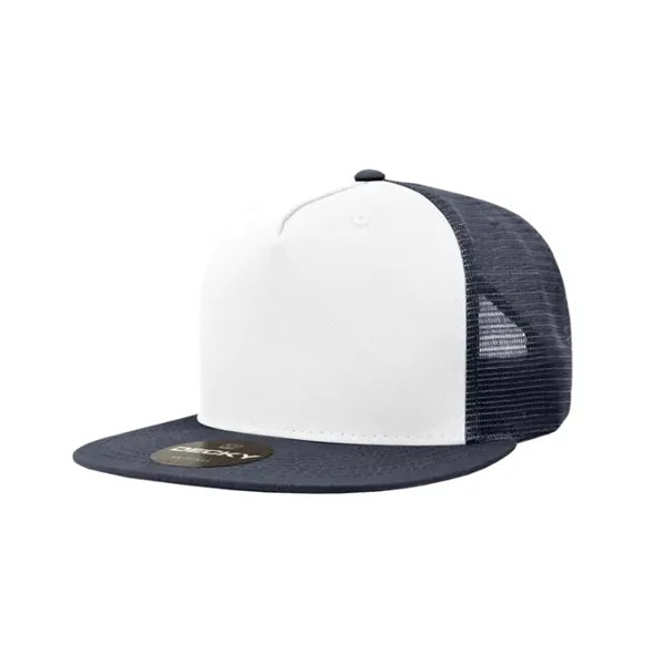Decky 5 Panel High Profile Structured Cotton Blend Trucker