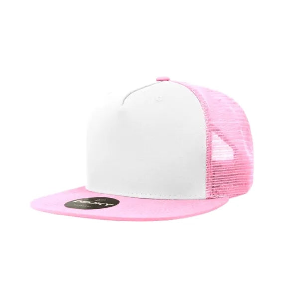 Decky 5 Panel High Profile Structured Cotton Blend Trucker