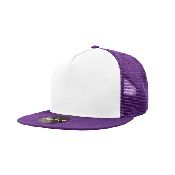 Decky 5 Panel High Profile Structured Cotton Blend Trucker