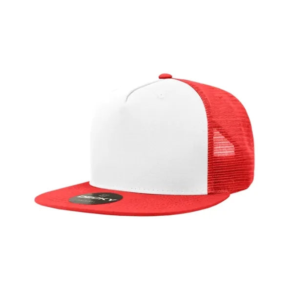 Decky 5 Panel High Profile Structured Cotton Blend Trucker