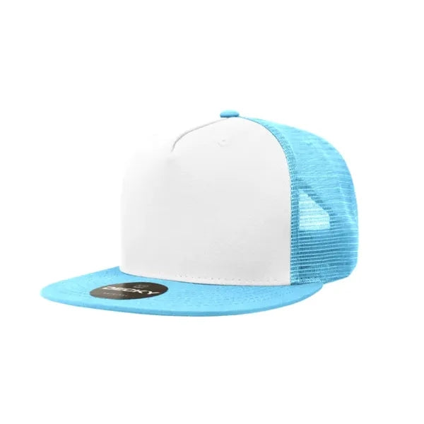 Decky 5 Panel High Profile Structured Cotton Blend Trucker