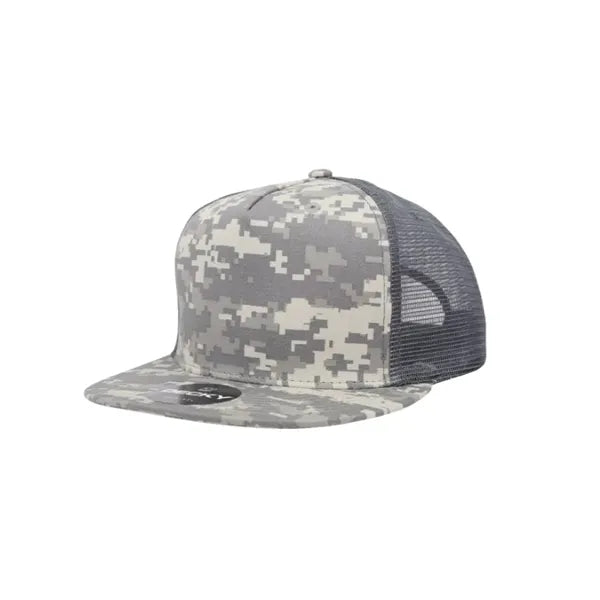 Decky 5 Panel High Profile Structured Cotton Blend Trucker