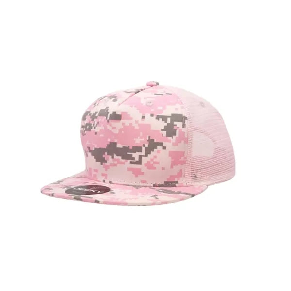 Decky 5 Panel High Profile Structured Cotton Blend Trucker