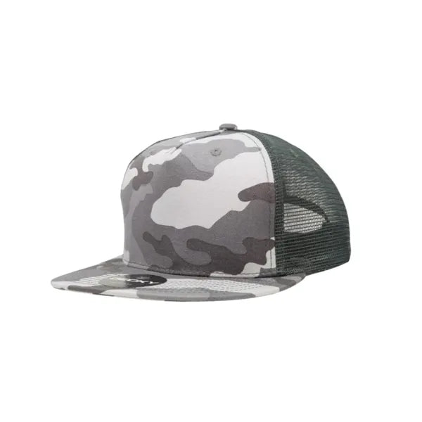Decky 5 Panel High Profile Structured Cotton Blend Trucker