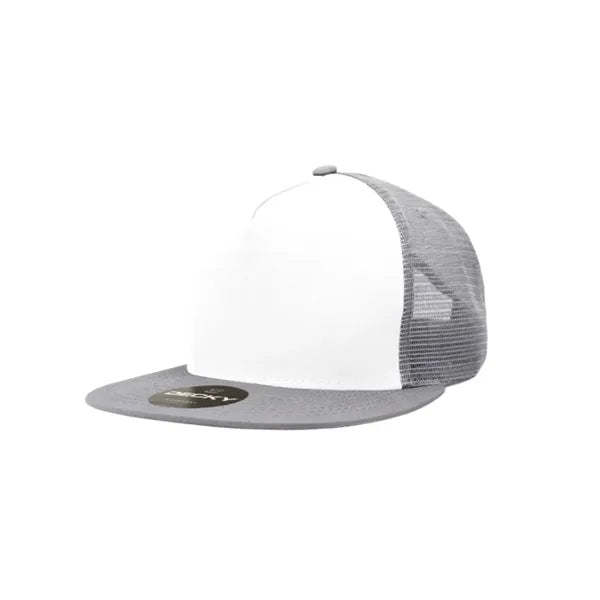 Decky 5 Panel High Profile Structured Cotton Blend Trucker