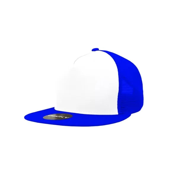 Decky 5 Panel High Profile Structured Cotton Blend Trucker