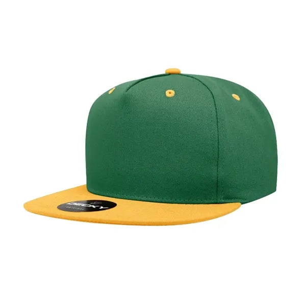 Decky 5 Panel High Profile Structured Cotton Blend Snapback