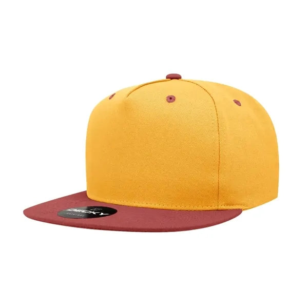 Decky 5 Panel High Profile Structured Cotton Blend Snapback