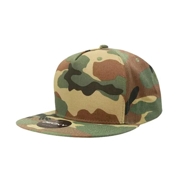 Decky 5 Panel High Profile Structured Cotton Blend Snapback