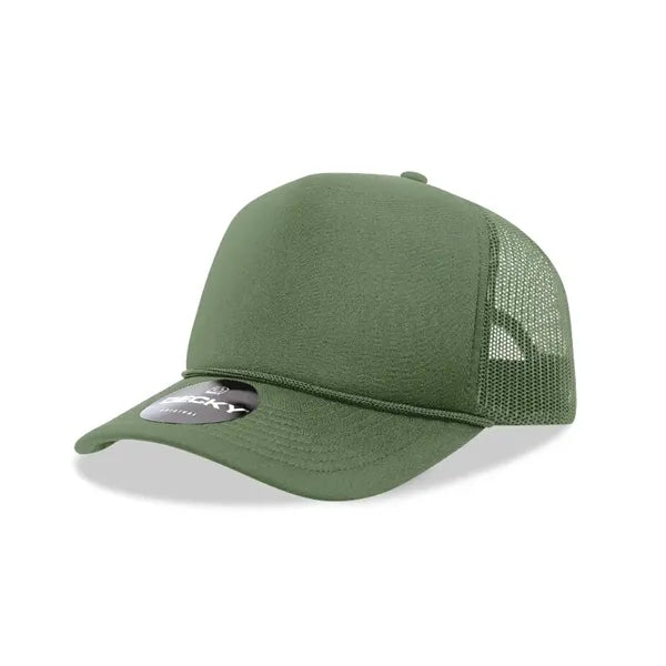 Decky 5 Panel Mid Profile Structured Foam Trucker