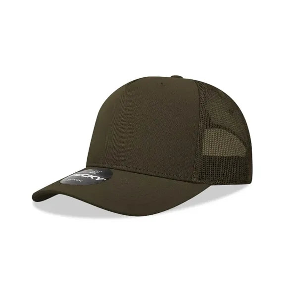 Decky 5 Panel Mid Profile Structured Cotton Blend Trucker