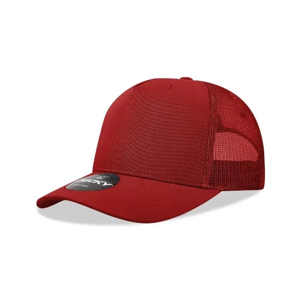 Decky 5 Panel Mid Profile Structured Cotton Blend Trucker