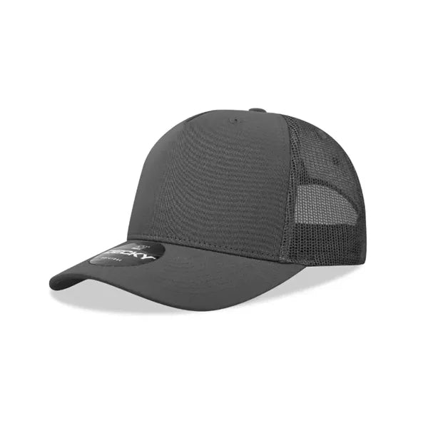 Decky 5 Panel Mid Profile Structured Cotton Blend Trucker