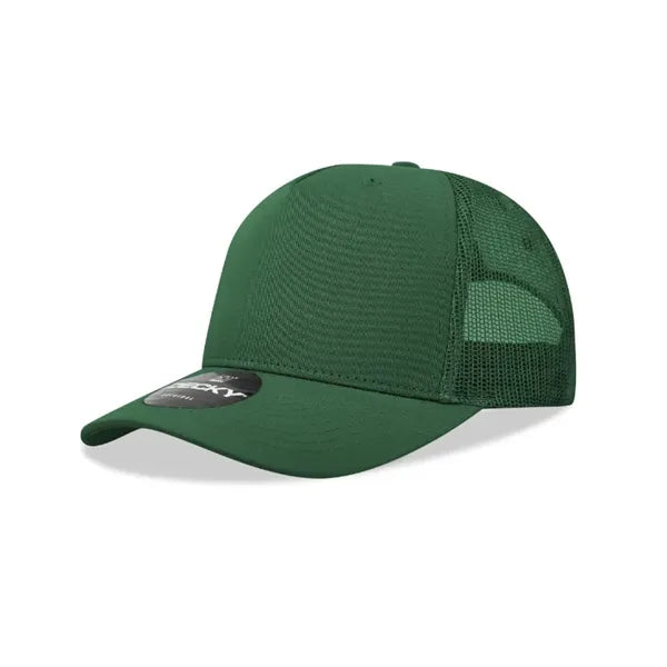Decky 5 Panel Mid Profile Structured Cotton Blend Trucker