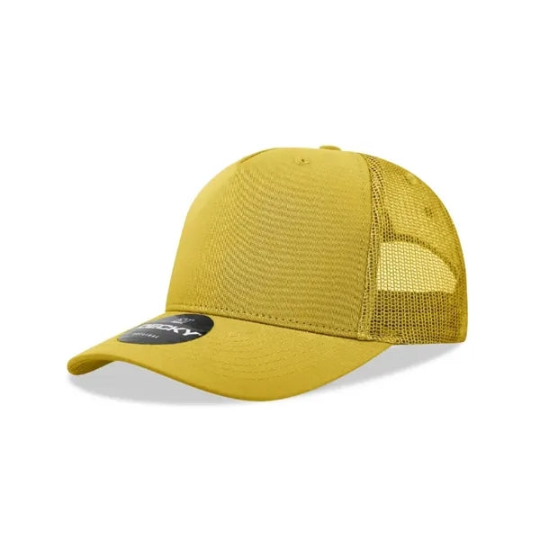 Decky 5 Panel Mid Profile Structured Cotton Blend Trucker