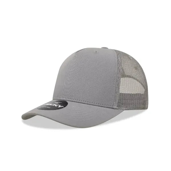 Decky 5 Panel Mid Profile Structured Cotton Blend Trucker