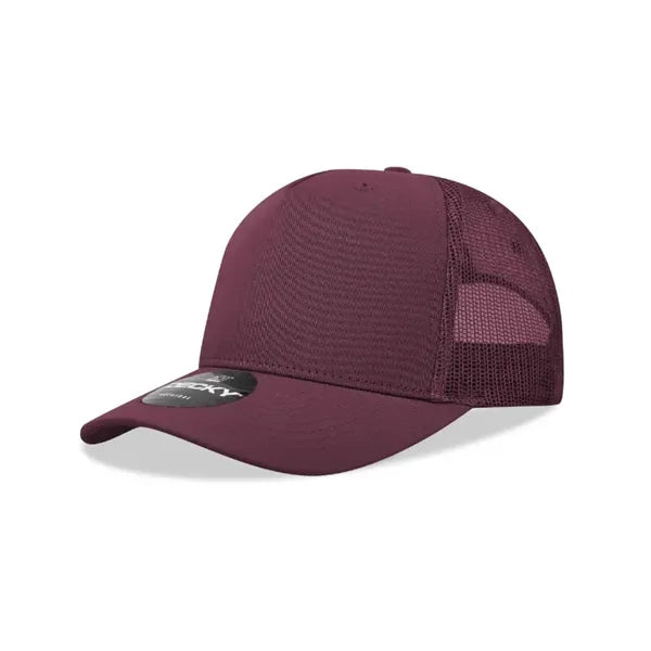 Decky 5 Panel Mid Profile Structured Cotton Blend Trucker