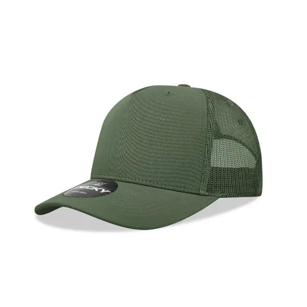 Decky 5 Panel Mid Profile Structured Cotton Blend Trucker