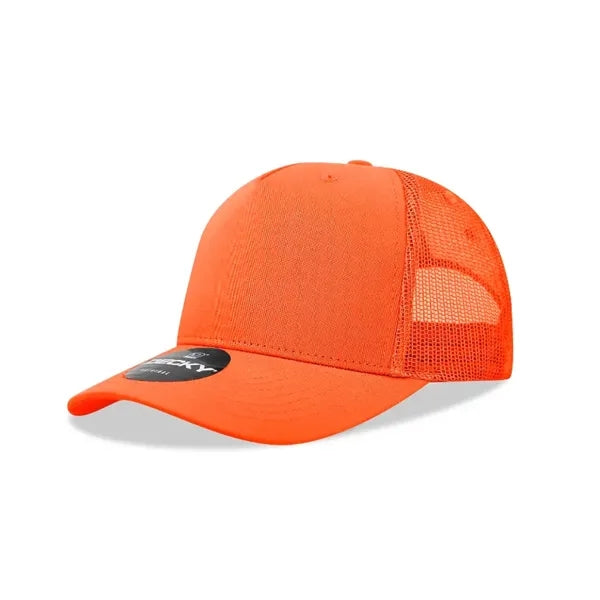 Decky 5 Panel Mid Profile Structured Cotton Blend Trucker