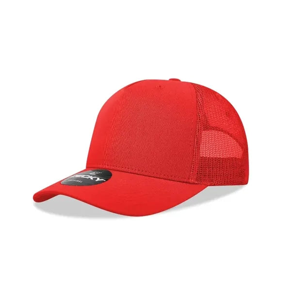 Decky 5 Panel Mid Profile Structured Cotton Blend Trucker