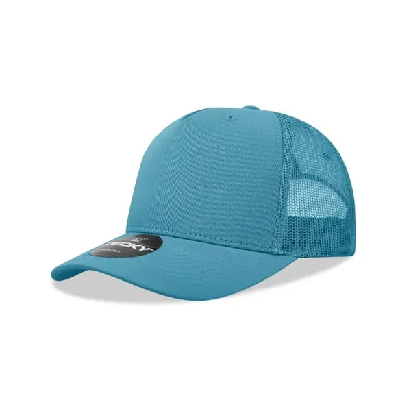 Decky 5 Panel Mid Profile Structured Cotton Blend Trucker