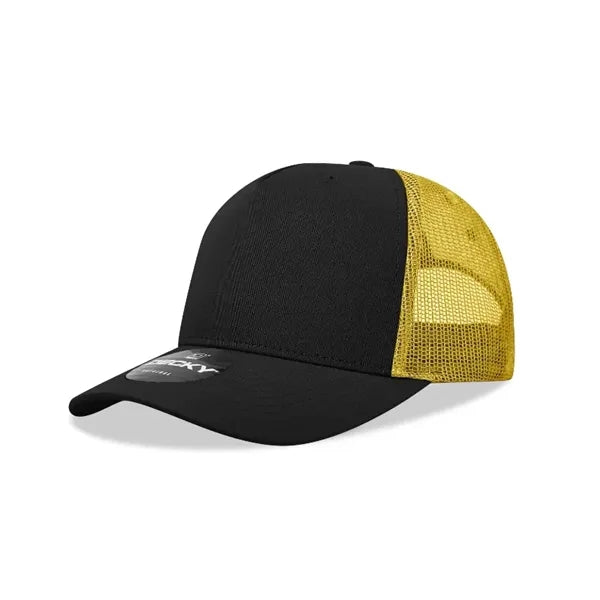 Decky 5 Panel Mid Profile Structured Cotton Blend Trucker
