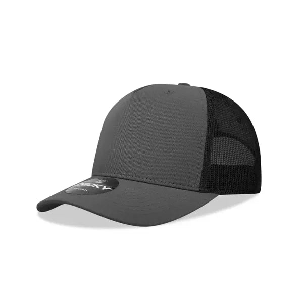 Decky 5 Panel Mid Profile Structured Cotton Blend Trucker