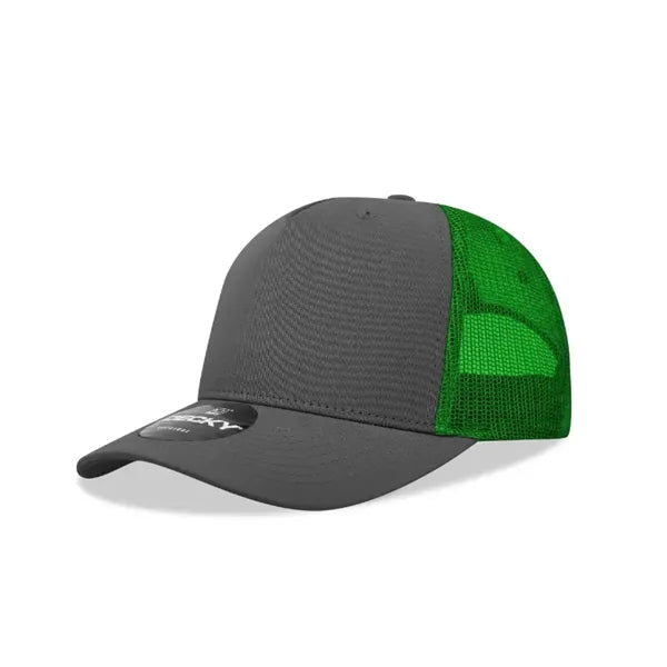 Decky 5 Panel Mid Profile Structured Cotton Blend Trucker