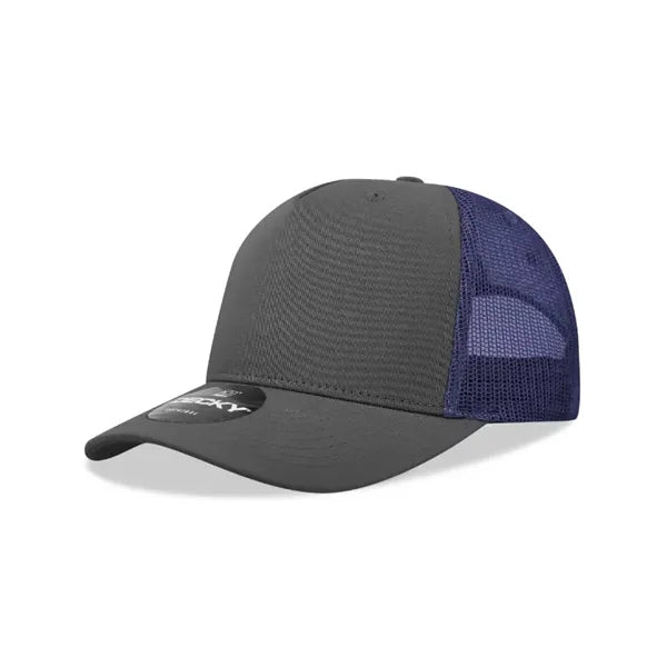 Decky 5 Panel Mid Profile Structured Cotton Blend Trucker