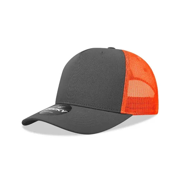 Decky 5 Panel Mid Profile Structured Cotton Blend Trucker