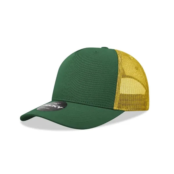 Decky 5 Panel Mid Profile Structured Cotton Blend Trucker