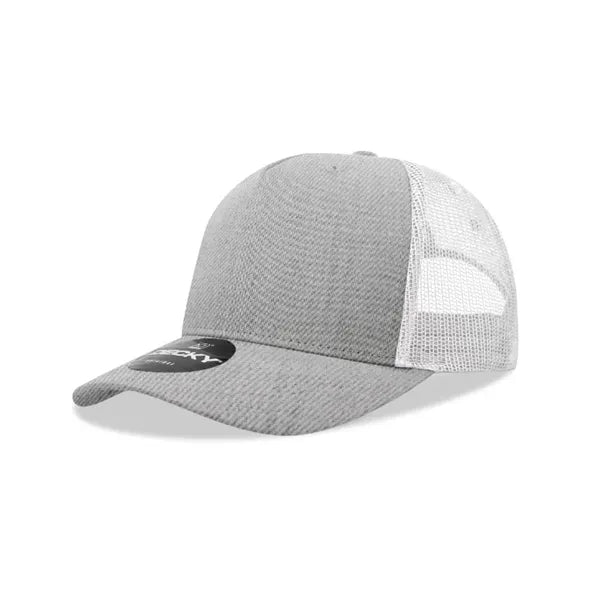 Decky 5 Panel Mid Profile Structured Cotton Blend Trucker
